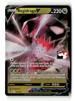 Regidrago V 135/195 Holo Ultra Rare Prize Pack Series Cards Pokemon Near Mint - Image 1