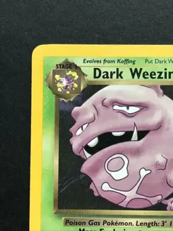 Dark Weezing 31/82 Team Rocket Rare - Vintage Pokemon Card WOTC 1999 - Played - Image 2