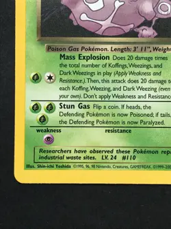Dark Weezing 31/82 Team Rocket Rare - Vintage Pokemon Card WOTC 1999 - Played - Image 5