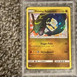 Pokemon TCG Shining Rayquaza Holo Rare Card Shining Legends 56/73 PSA 8! - Image 4