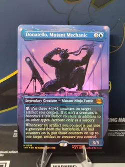 MTG Donatello, Mutant Mechanic (Borderless Foil) #216 TMNT - Image 3