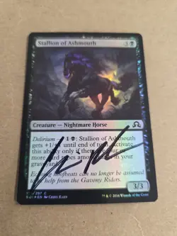 Stallion Of Ashmouth FOIL Signed By Chris Rahn Magic the Gathering - Image 1