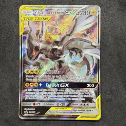 Pikachu & Zekrom GX SM168 Sun & Moon Black Star Promo Tag Team Holo Pokemon TCG - Image 1