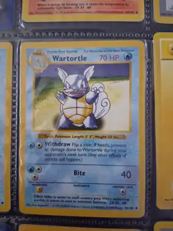 Pokemon TCG Shadowless Base Set Wartortle 42/102 LP - Image 3
