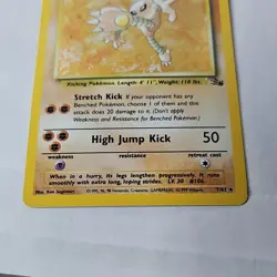 Pokemon TCG Hitmonlee Fossil Holo Rare Unlimited 7/62 1999 NM - Image 2