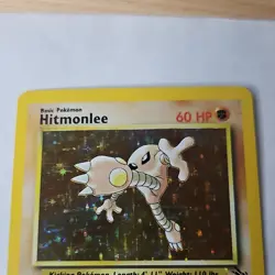 Pokemon TCG Hitmonlee Fossil Holo Rare Unlimited 7/62 1999 NM - Image 3