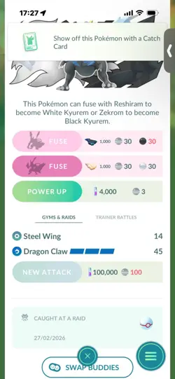 Pokemon Go Legendary Shiny Kyurem - Image 2