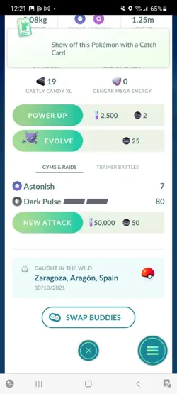 Pokemon Go Shiny Gastly - Image 2