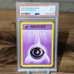 1999 POKEMON BASE SET UNLIMITED #101 PSYCHIC ENERGY PSA 9 - Image 1