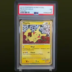 2010 POKEMON WORLD COLLECTION POLISH PIKACHU HOLO PSA 5 - Image 3