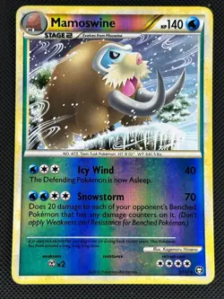 Mamoswine 5/102 Holo Rare HGSS Triumphant Pokemon Reverse Holo Near Mint - Image 1