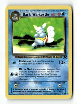 Dark Wartortle 46/82 Uncommon Team Rocket Pokemon Unlimited Lightly Played - Image 1
