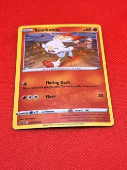 Pokemon Tcg Scorbunny SWSH244 Sword & Shield Holo Cosmos - Image 3