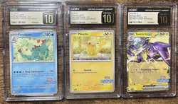 Pokemon TCG 2024 English Promo Illustration Contest Set Of 3 CGC Pristine 10 - Image 1