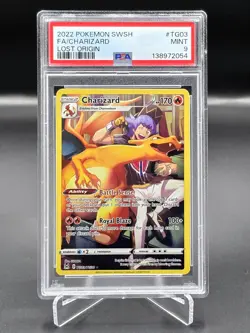 🍀Pokemon PSA 9 Charizard TG03/TG30 Lost Origin ENGLISH bgs graad🍀 - Image 1