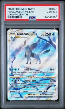 PSA 10 Glaceon VSTAR #GG40/GG70 Pokemon SwSh Crown Zenith: Galarian Gallery 2023 - Image 1