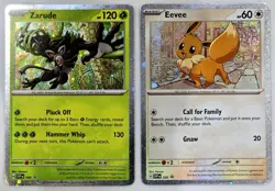 Eevee 200 Black Star Promo Destined Rivals Pokemon Card NM + Zarude 199 - Image 1