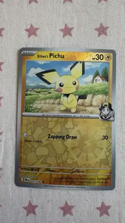 Ethan's Pichu 071/182Destined Rivals Reverse Holo Pokemon TCG Card - Image 1