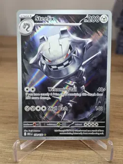 Pokemon TCG Card Steelix 150/132 Mega Evolution Illustration Rare - NM - Image 3