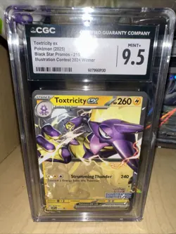 Pokemon Black Star TCG Toxtricity EX 2023-24 Illustration Contest #215 CGC 9.5 - Image 1