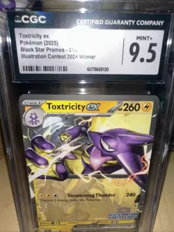 Pokemon Black Star TCG Toxtricity EX 2023-24 Illustration Contest #215 CGC 9.5 - Image 2