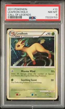 Leafeon 2011 Pokemon Call Of Legends #13 Call Of Legends PSA 8 - Image 1