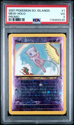 2001 Pokemon Southern Islands Promo Mew #1 Promo PSA 3 Holo Vintage - Image 1