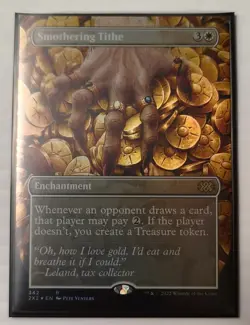 MTG Smothering Tithe #342 Borderless, Foil Double Masters NM Pack Fresh - Image 3
