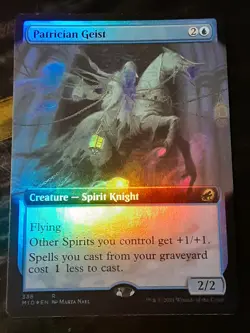 Patrician Geist Extended Art FOIL , Innistrad Midnight H , NM,MTG,FREE SHIPPING - Image 1