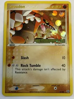 Groudon 5/106 EX Emerald Reverse Holo Rare Stamped Pokemon TCG Nintendo MP - Image 1