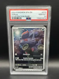 PSA 10 GEM MINT Zorua 075/064 Pokemon Shrouded Fable Illustration Rare - Image 1