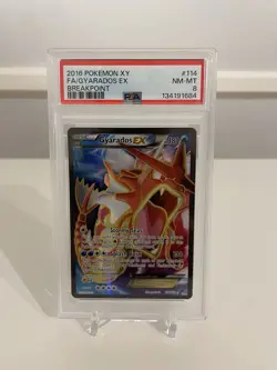 PSA 8 Pokemon XY Breakpoint Full Art Gyarados EX 114/122 Holo Foil - Image 1