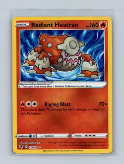 Radiant Heatran 027/189 Radiant Rare Astral Radiance Pokemon Holo Lightly Played - Image 1