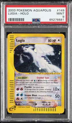 2003 POKEMON AQUAPOLIS #149 LUGIA-HOLO PSA 9 - Image 1