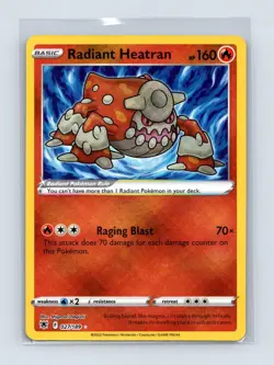 Radiant Heatran 027/189 Radiant Rare Astral Radiance Pokemon Holo Near Mint - Image 1