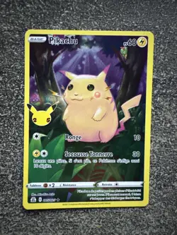 PIKACHU FULL ART - POKEMON 005/025 CELEBRATIONS 25 ANS NEUF FR - Image 1