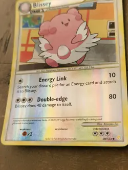 Blissey 36/123 Reverse Holo Pokemon — HeartGold & SoulSilver 2010 — Near Mint - Image 2