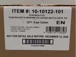 Pokemon Team Rocket's Mewtwo ex League BATTLE DECK DISPLAY CASE Sealed 6 Box - Image 2