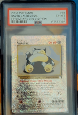 Pokemon TCG 2002 Legendary Collection Snorlax 64/110 Reverse Holo PSA 6 EN - Image 1