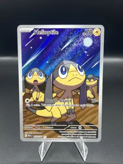 Pokemon Helioptile 143/132 Me01: Mega Evolution Full Art Holo Illustration Rare - Image 1