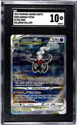 2023 POKEMON CROWN ZENITH DARKRAI VSTAR GG50 ULTRA RARE - SGC GEM MINT 10 - Image 1