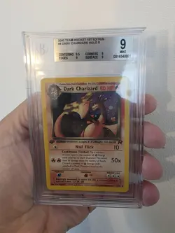 Dark Charizard 4/82 1st Edition Holo Team Rocket Pokemon BGS 9 - Strong Subgrdes - Image 1
