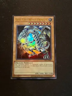 Blue-Eyes White Dragon (Version 3) LCKC-EN001 Ultra Rare Yugioh Alt Art Mint - Image 1