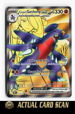 Cynthia's Garchomp ex #215/182 Pokemon TCG SV10: Destined Rivals Ultra Rare - Image 1