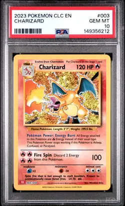 POKEMON CLC-TRADING CARD GAME CLASSIC CHARIZARD & HO-OH EX DECK CHARIZARD PSA 10 - Image 1