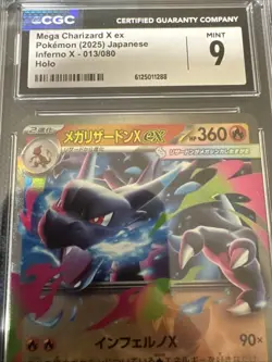 Pokemon Mega Charizard X ex 013/080 Japanese CGC 9 Mint Inferno X - Image 2