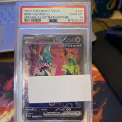 2023 POKEMON PAR EN-PARADOX RIFT #249 IRON VALIANT EX PSA 10 - Image 3