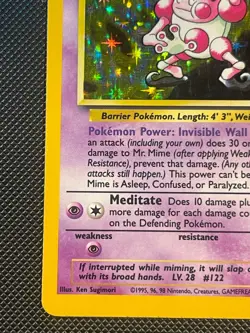 1999 Pokemon Jungle Holo Mr. Mime #6/64 WotC LP - Image 3