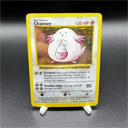 Pokemon Chansey Base Set SHADOWLESS Holo Rare 003/102 120 HP 1999 Unlimited - Image 1
