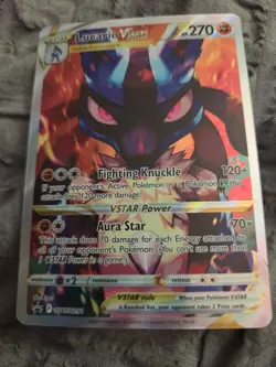 Pokemon Lucario VSTAR 270 HP Holo VSTAR Power Fighting Knuckle Aura Star - Image 1